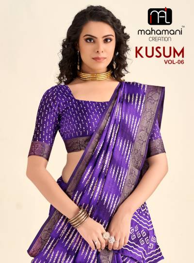 KUSUM VOL 06 BY MAHAMANI CREATION SILK SAREE WHOLESALER IN INDIA